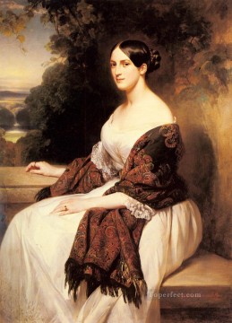  madame Painting - Portrait Of Madame Ackerman royalty Franz Xaver Winterhalter